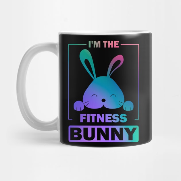 Funny Painted Bunny, I'm The Fitness Bunny Happy Easter Day by Art master